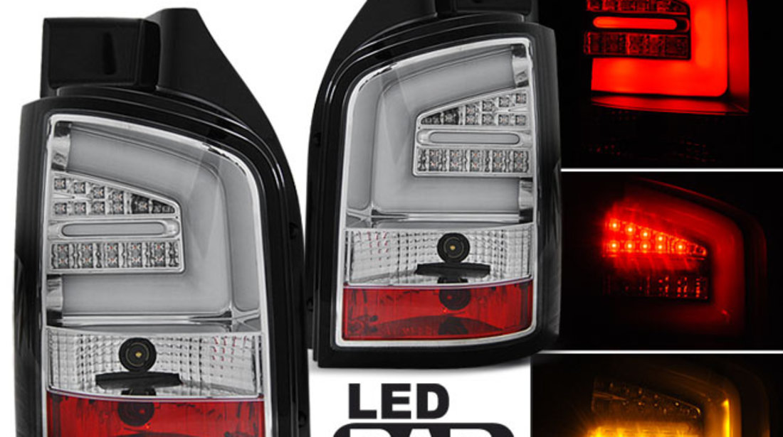 LED BAR Lampi Spate Stopuri Crom look compatibila VW T5 04.03-09