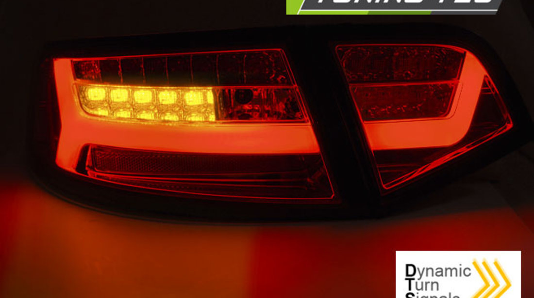 LED BAR Lampi Spate Stopuri Crom look SEQ compatibila AUDI A6 08-11 SEDAN