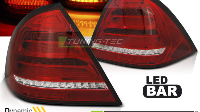 LED BAR Lampi Spate Stopuri ROSU ALB SEQ compatibila MERCEDES W203 SEDAN 00-04