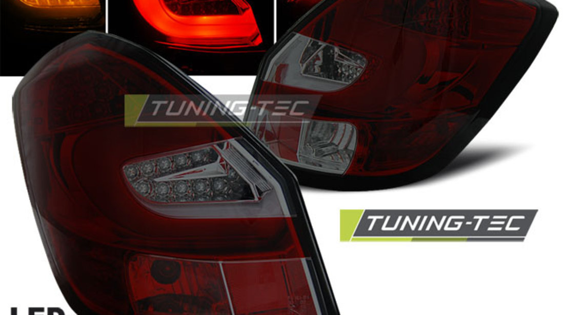 LED BAR Lampi Spate Stopuri ROSU SMOKE compatibila SKODA FABIA II 07- 06.14