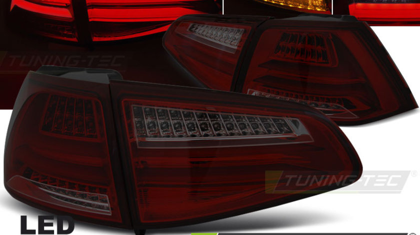 LED BAR Lampi Spate Stopuri ROSU SMOKE compatibila VW GOLF 7 13-17