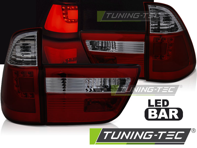 LED BAR Lampi Spate Stopuri ROSU SMOKE compatibila BMW X5 E53 09.99-10.03