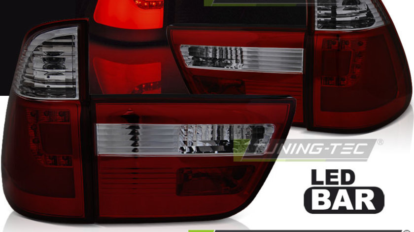 LED BAR Lampi Spate Stopuri ROSU SMOKE compatibila BMW X5 E53 09.99-10.03