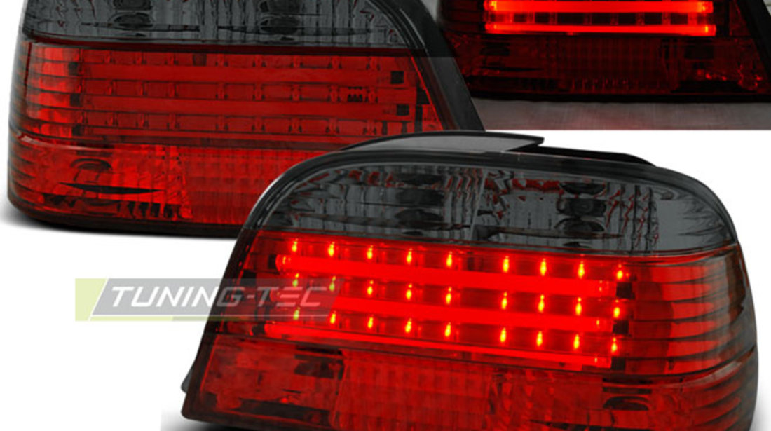 LED BAR Lampi Spate Stopuri ROSU SMOKE compatibila BMW E38 06.94-07.01