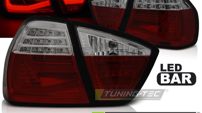 LED BAR Lampi Spate Stopuri ROSU SMOKE compatibila BMW E90 03.05-08.08