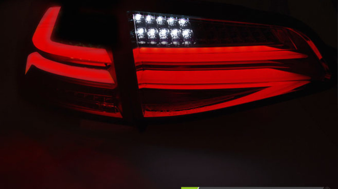 LED BAR Lampi Spate Stopuri ROSU SMOKE compatibila VW GOLF 7 13-17