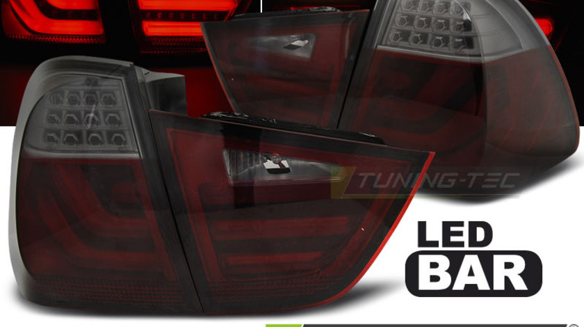 LED BAR Lampi Spate Stopuri ROSU SMOKE compatibila BMW E91 09-11