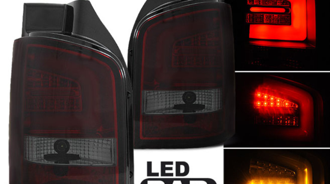 LED BAR Lampi Spate Stopuri ROSU SMOKE compatibila VW T5 04.10-15