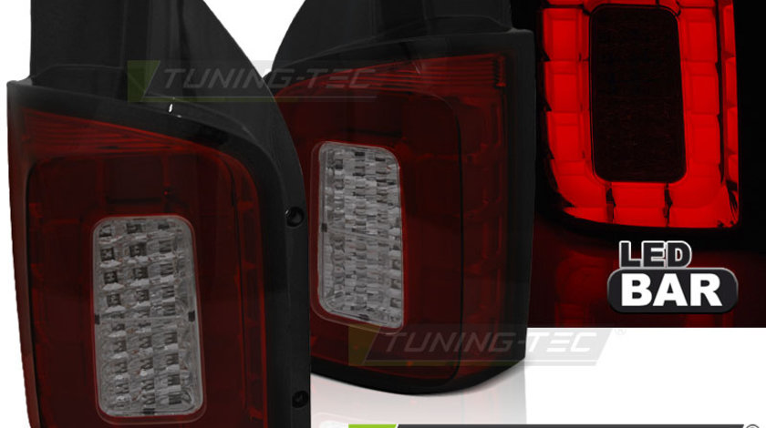 LED BAR Lampi Spate Stopuri ROSU SMOKE compatibila VW T6 15-19 TRANSPORTER