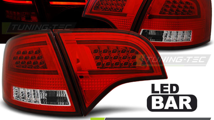 LED BAR Lampi Spate Stopuri ROSU WHIE compatibila AUDI A4 B7 11.04-03.08 AVANT