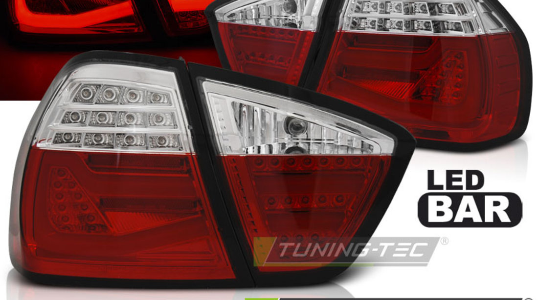 LED BAR Lampi Spate Stopuri ROSU WHIE compatibila BMW E90 03.05-08.08