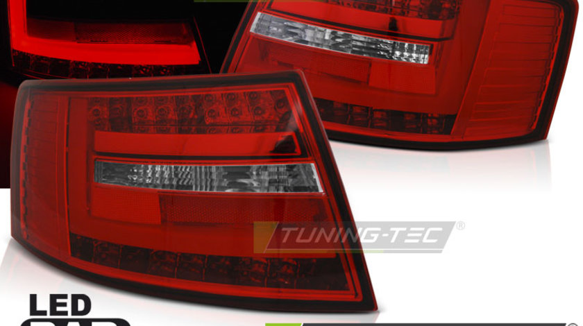 LED BAR Lampi Spate Stopuri ROSU WHIE compatibila AUDI A6 C6 SEDAN 04.04-08 7-PIN