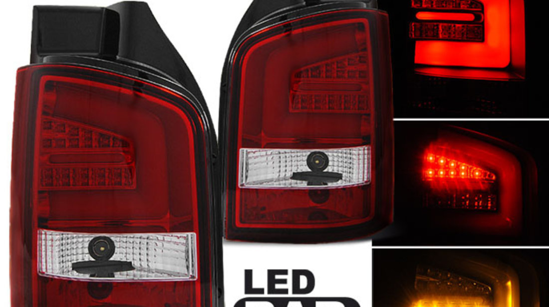 LED BAR Lampi Spate Stopuri ROSU WHIE compatibila VW T5 04.10-15