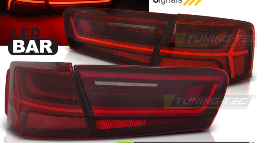 LED BAR Lampi Spate Stopuri ROSU WHIE SEQ compatibila AUDI A6 C7 11-14 LIMOUSINE