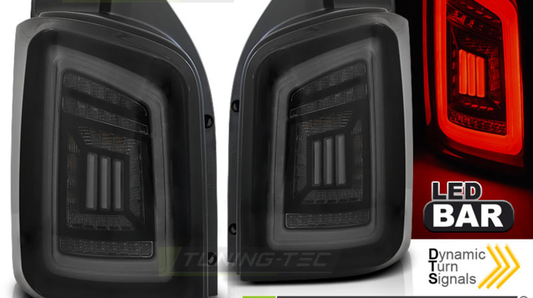 LED BAR Lampi Spate Stopuri SMOKE BLACK ALB compatibila VW T5 04.03-09 / 10-15