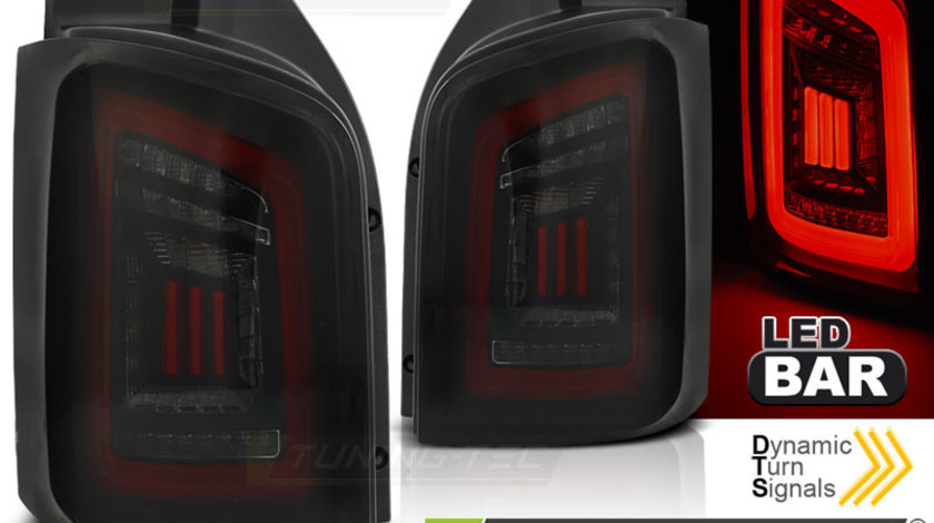 LED BAR Lampi Spate Stopuri SMOKE BLACK ROSU compatibila VW T5 04.03-09 / 10-15