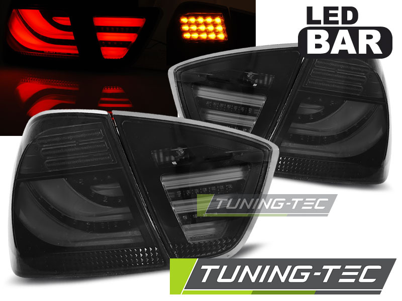 LED BAR Lampi Spate Stopuri SMOKE BLACK compatibila BMW E90 03.05-08.08