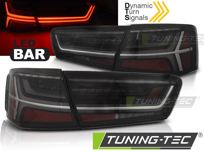 LED BAR Lampi Spate Stopuri SMOKE SEQ compatibila AUDI A6 C7 11-14 LIMOUSINE
