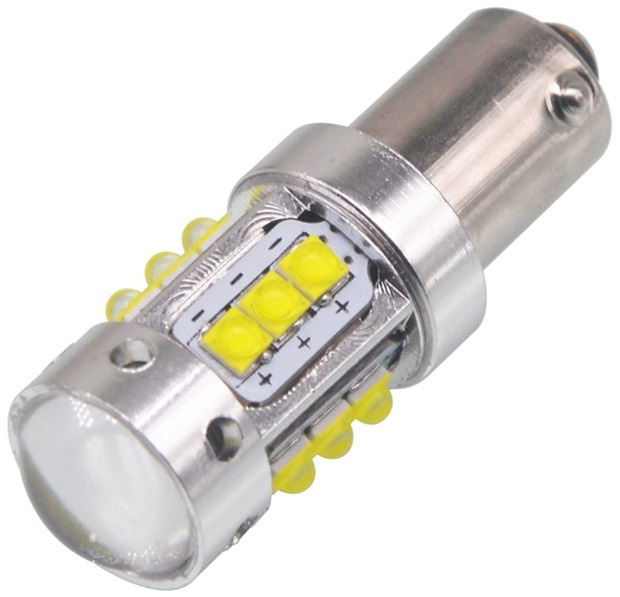 Led BAY9S 12V 16 SMD 2525 H21W 80W Canbus Alb 6000K BAY9S-2525-16SMD 216400
