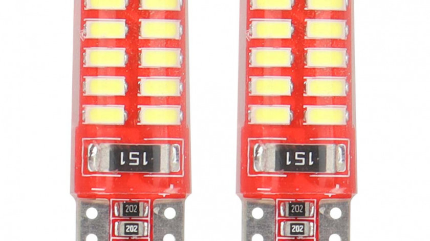 Led Canbus 24smd 3014 T10e (w5w) Silca Alb 12v Amio 01444