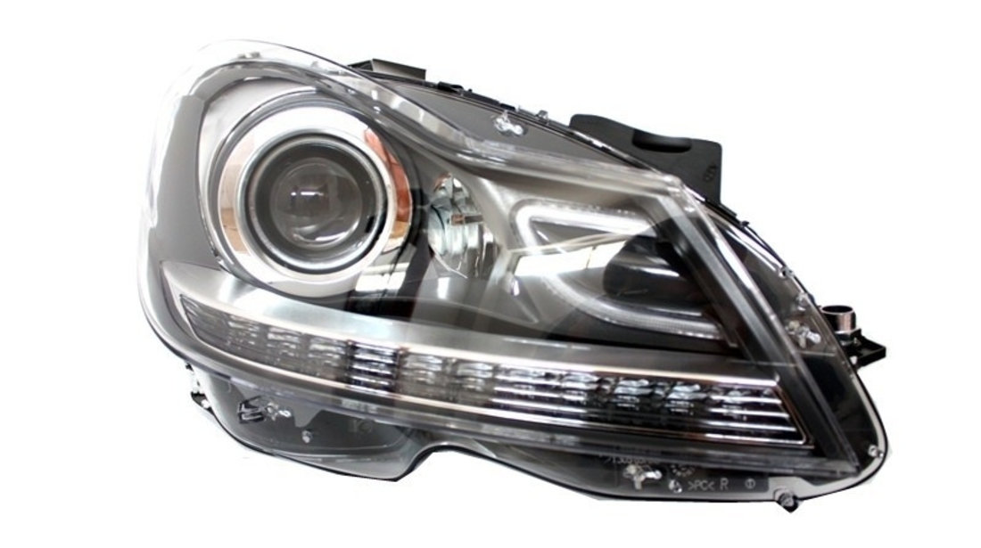 LED DRL Faruri Bi-Xenon compatibil cu Mercedes C-Class W204 Facelift (2011-2014) HLMBW204FX