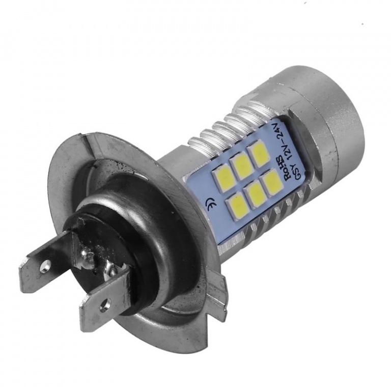 Led H7 12V 21 SMD Cu Lupa Alb 6000K LED 257