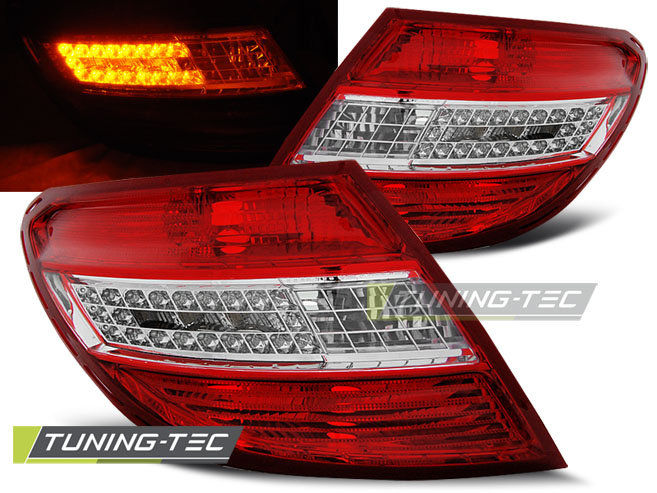 LED Lampi Spate Stopuri ROSU ALB compatibila MERCEDES C-KLASA W204 SEDAN 07-10
