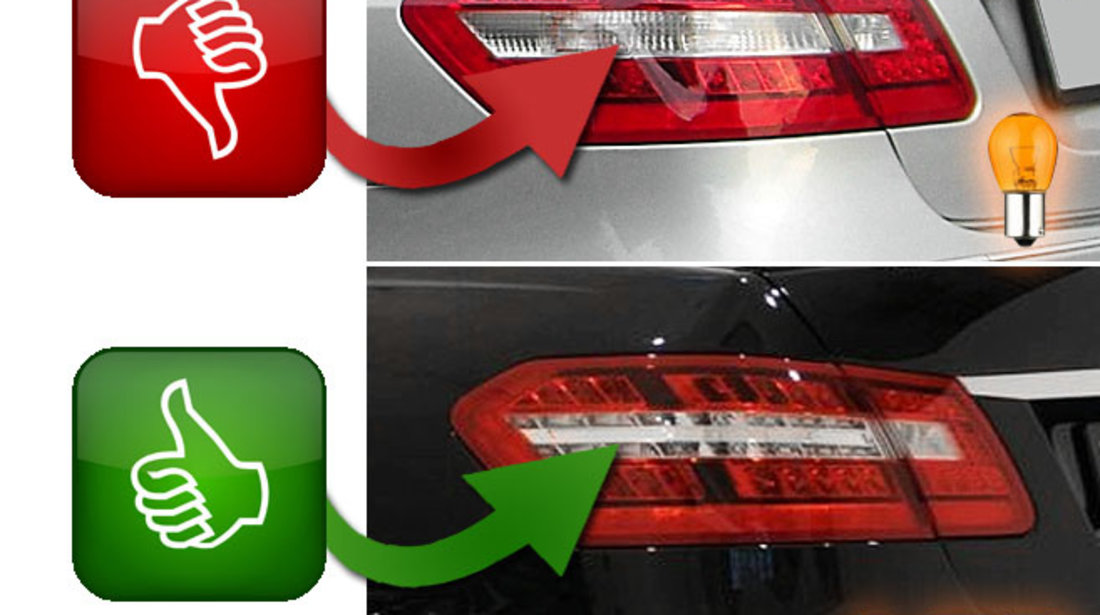 LED Lampi Spate Stopuri ROSU SMOKE compatibila MERCEDES W212 E-KLASA 09-13