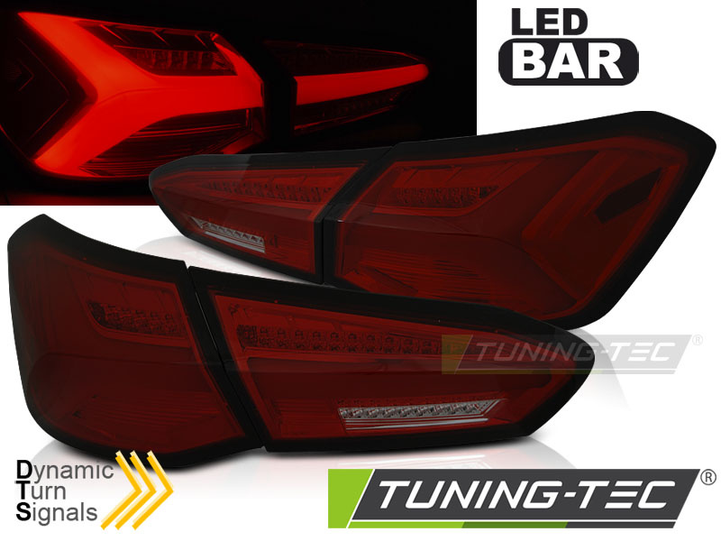 LED Lampi Spate Stopuri ROSU SMOKE SEQ compatibila FORD FOCUS 4 18-21 HATCHBACK