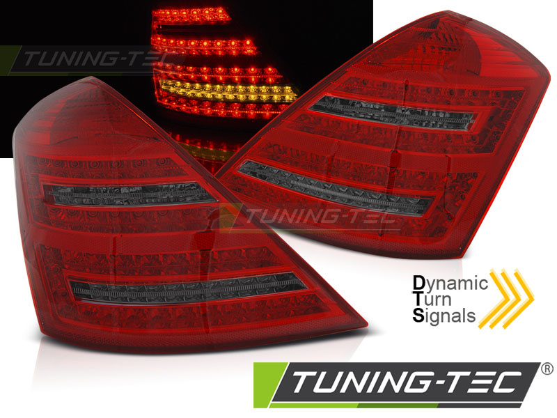 LED Lampi Spate Stopuri ROSU SMOKE SEQ compatibila MERCEDES W221 S-KLASA 05-09