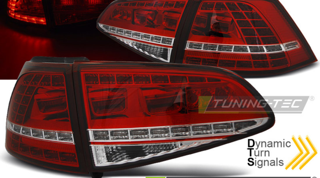 LED Lampi Spate Stopuri SPORT ROSU ALB SEQ compatibila VW GOLF 7 13-17