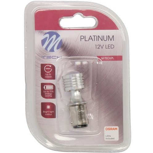 Led M-Tech Platinum BAY15D 12V P21/5W Alb 6000K TULB812W-01B
