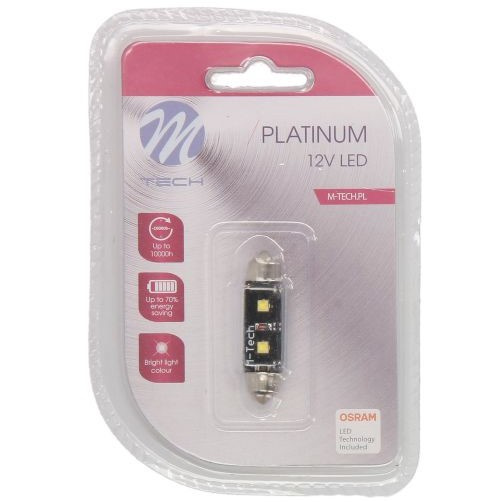 Led M-Tech Platinum Sofit 12V C5W SV8,5 Alb 6000K 41mm TULB814W-01B