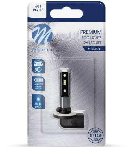 Led M-Tech Premium PGJ13 881 12V 3W 280Lm Alb 6000K LB512W-01B