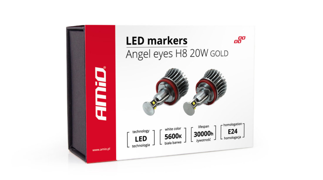 Led Marker H8 20w Gold Amio 01543