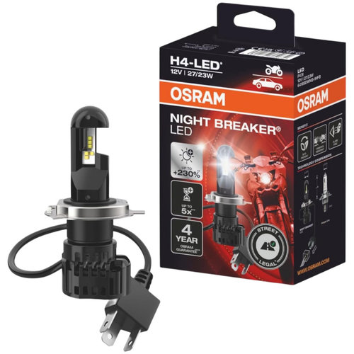 Led Osram H4 12V 27/23W P43T Night Breaker Led Canbus Alb 6000K +230% 64193DWNB-1HFB