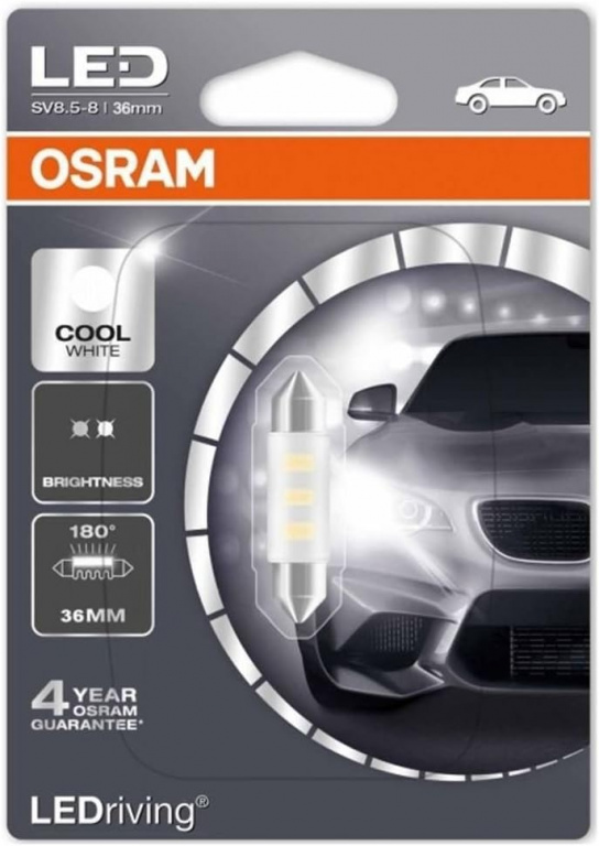 Led Osram Sofit 12V C5W 0,5W Alb 6000K 36mm 6436CW-01B