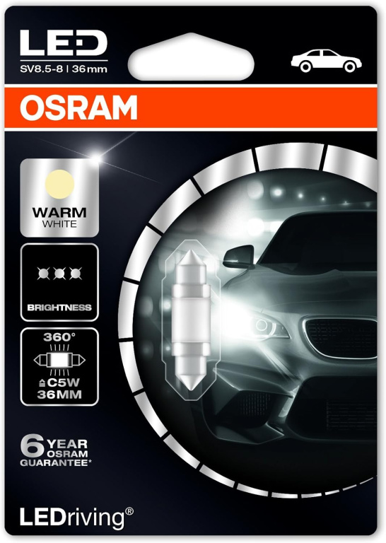 Led Osram Sofit C5W 12V 1W Alb 4000K 36mm 6498WW-01B