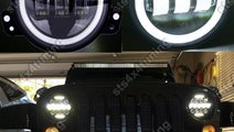 LED PROIECTOARE CU ANGEL EYE JEEP WRANGLER JK 2007...