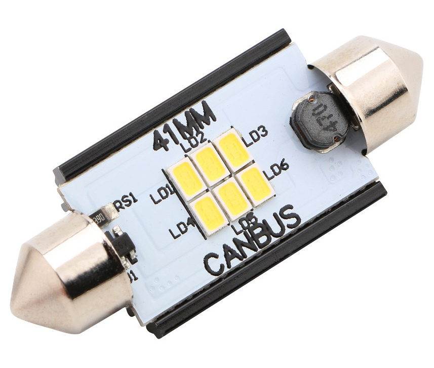 Led Sofit 12V 6 SMD 3020 Canbus Fara Polaritate Alb 6000K 41mm BTLE1276-41 477393