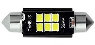 Led Sofit 12V 6 SMD 3030 Canbus Alb 6000K 39mm 39MM-3030-6SMD 223178
