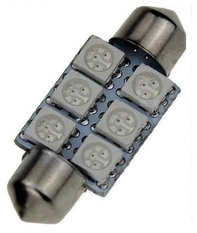 Led Sofit 12V 6 SMD 5050 Canbus Albastru 36mm