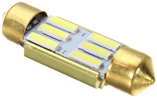 Led Sofit 12V 6 SMD Canbus Auriu Alb 6000K 36mm