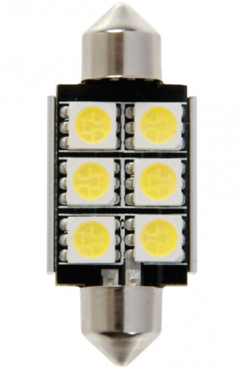 Led Sofit 12V 6 SMD Canbus Radiator Alb 6000K 39mm