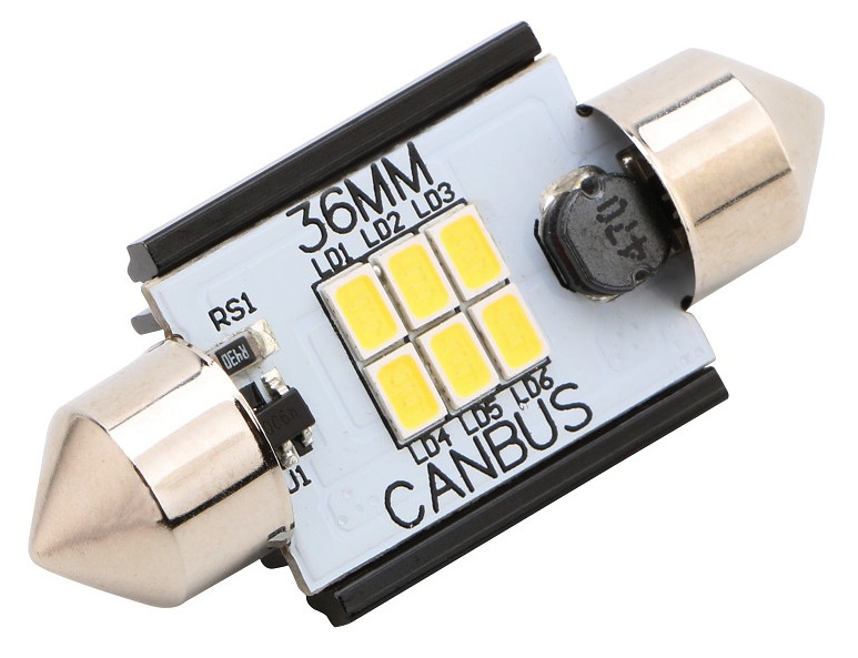 Led Sofit 12V 6 SMD3020 Canbus Fara Polaritate Alb 6000K 36mm BTLE1276-36 627715