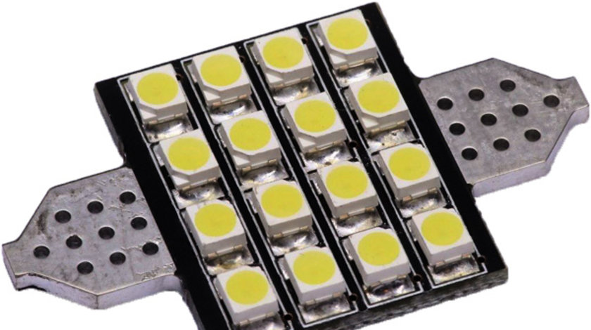 Led Sofit 16 SMD 36MM Albastru