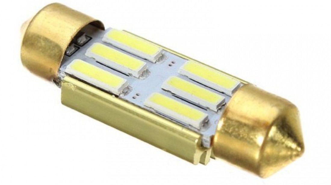 Led Sofit 6 SMD Canbus Auriu 36mm