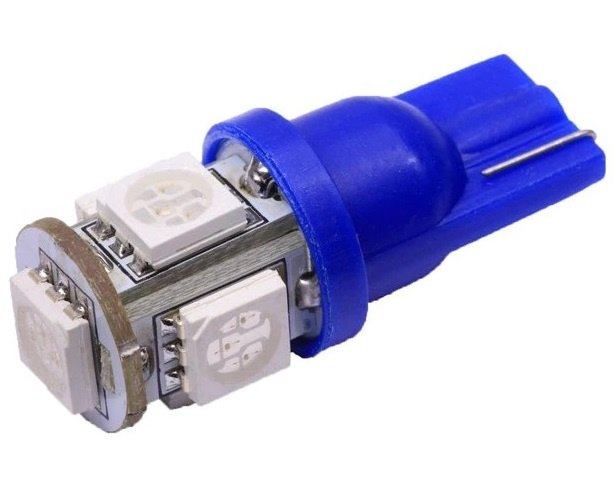 Led T10 5 SMD Albastru