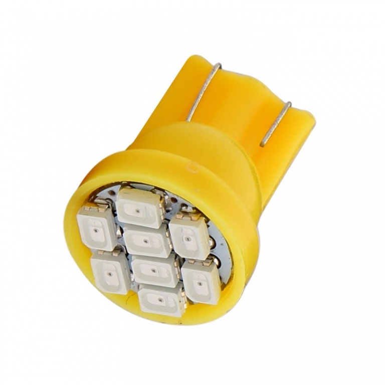 Led T10 8 SMD Galben