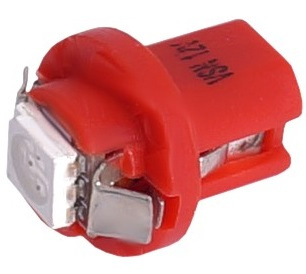 Led Vision B8.5D 12V 1 SMD 5050 T5 Bax Rosu 58923